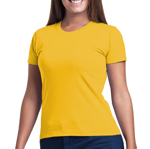 Babylook Amarelo Padr O Disque Camisetas